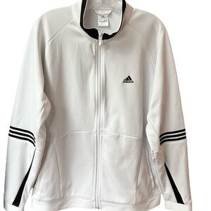 Women’s Adidas White Black Track Suit Jacket L